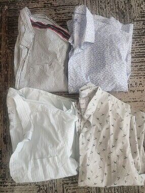 Men Short Sleeve Shirts, Four, Size XL